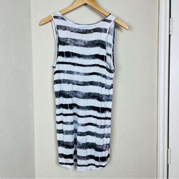 MNG Mango Basics Black Striped Monochrome White Oversized Tank Top XS/S NWT - Picture 5 of 6